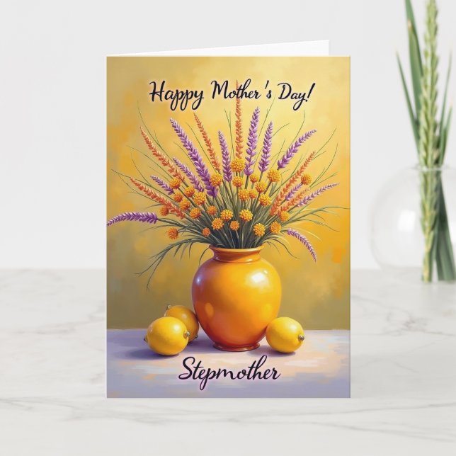 Cartão do Dia das Mães com Solidago (Frente)