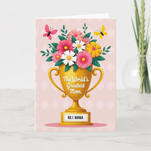 Cartão do Dia das Mães com Troféu Doce