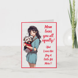 Cartão do Dia das Mães com Westie Fofo Personaliza