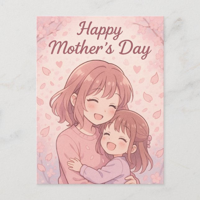 Cartão do Dia das Mães Cor Favorita da Mamãe (Frente)