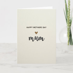 Cartão do Dia das Mães Coração de Ouro Mamãe