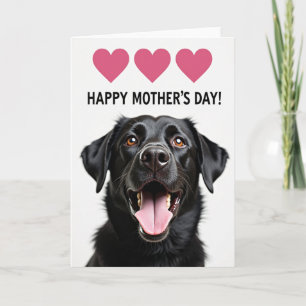 Cartão do Dia das Mães Corações Cachorrinho