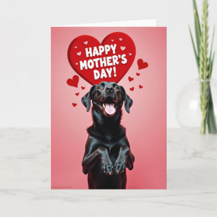 Cartão do Dia das Mães Corações de Cachorro