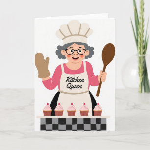 Cartão do Dia das Mães Cupcake de Frutas