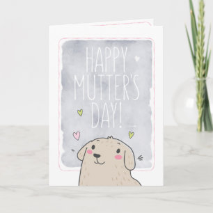 Cartão do dia das mães da mamã do cão do dia