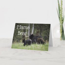 Cartão do Dia das Mães da Mamãe Urso Feliz