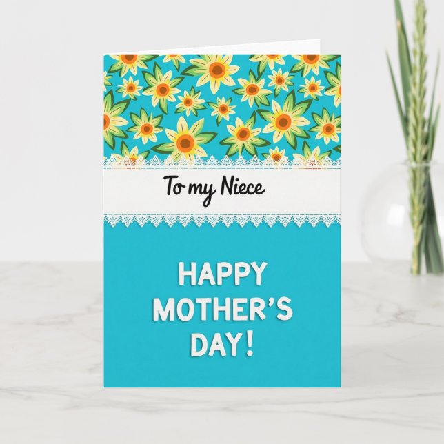 Cartão do Dia das Mães da Primavera (Frente)