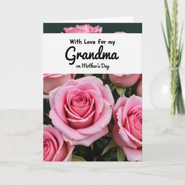 Cartão do Dia das Mães da Vovó Rosa (Frente)