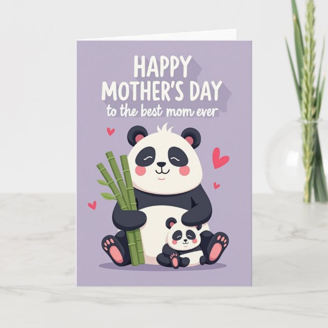Cartão do Dia das Mães de Bambu (Frente)