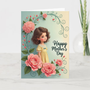 Cartão do Dia das Mães de Bolinhas