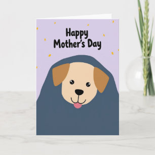 Cartão do Dia das Mães do Cachorrinho Malhado