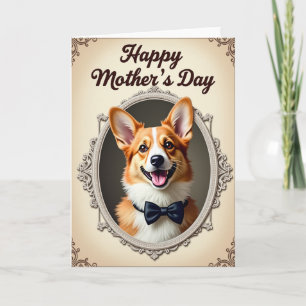 Cartão do Dia das Mães do Cachorro Gengibre