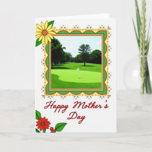 Cartão do Dia das Mães do Campo de Golfe