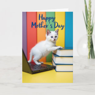 Cartão do Dia das Mães do Gatinho Cerúleo