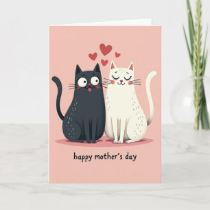 Cartão do Dia das Mães do Gatinho Pastel