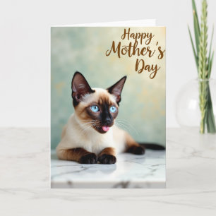 Cartão do Dia das Mães do Gato Safira