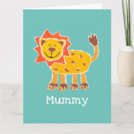 Cartão do Dia das Mães do Leão Bonito Personalizad