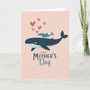 Cartão do Dia das Mães do Mar Vida Marinha