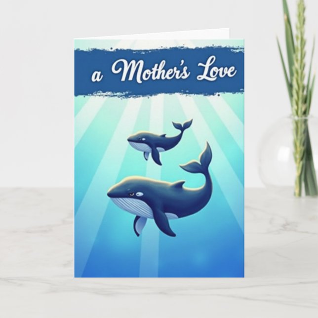 Cartão do Dia das Mães do Oceano (Frente)