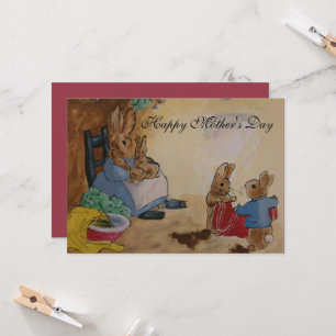 Cartão do Dia das Mães do Peter Rabbit