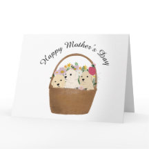 Cartão do dia das mães dos cachorros