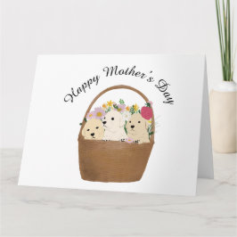 Cartão do dia das mães dos cachorros