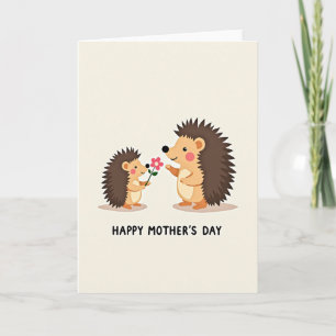 Cartão do Dia das Mães dosouriços Amorosos
