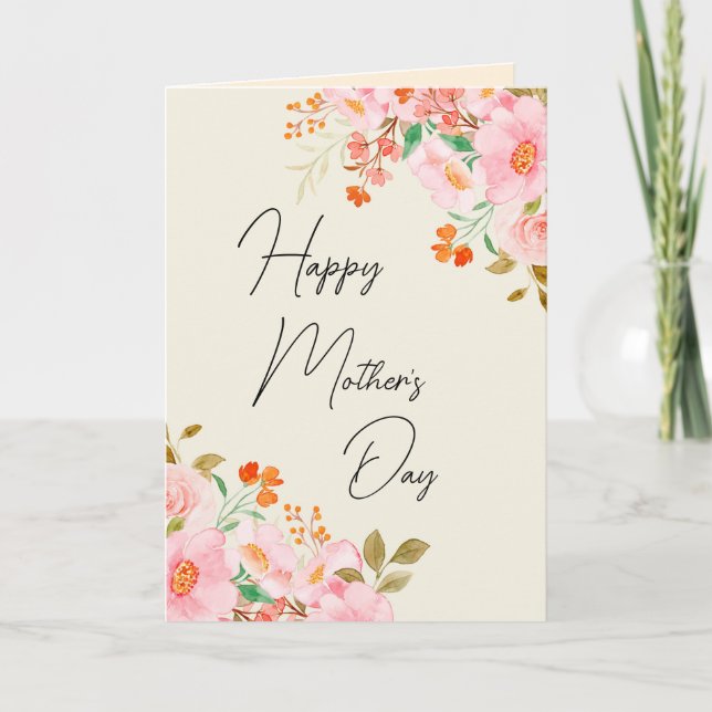 Cartão do Dia das Mães e Foto Personalizada (Frente)