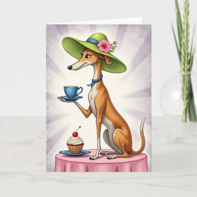Cartão do Dia das Mães Elegant Hound (Frente)