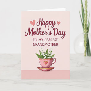 Cartão do Dia das Mães Elegante Blush
