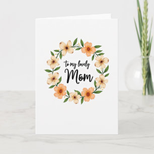 Cartão do Dia das Mães em Aquarela Floral