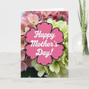 Cartão do Dia das Mães em Forma Floral