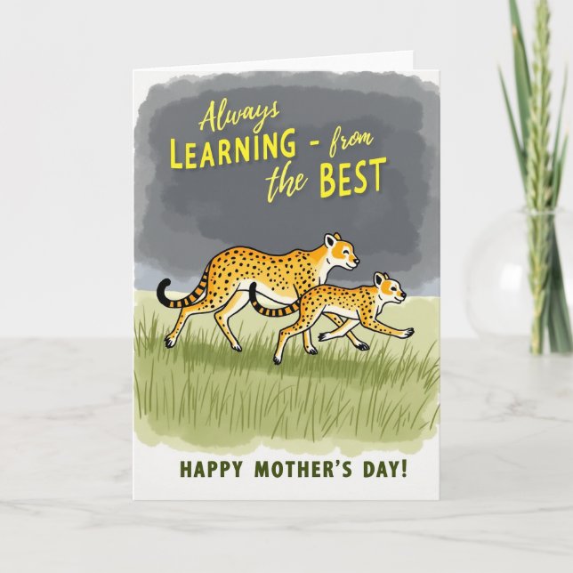 Cartão do Dia das Mães Felinos Malhados (Frente)