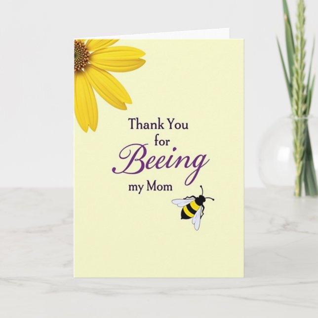 Cartão do Dia das Mães Floral Beeing (Frente)