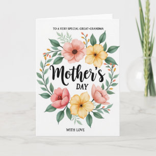 Cartão do Dia das Mães Floral Bisavó