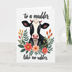 Cartão do Dia das Mães Floral Bovino