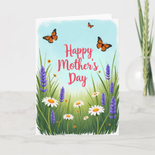 Cartão do Dia das Mães Floral de Primavera