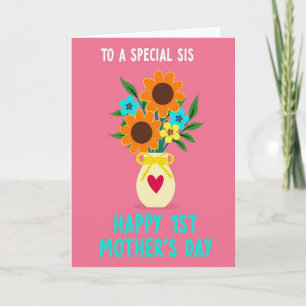 Cartão do Dia das Mães Floral Especial Irmã