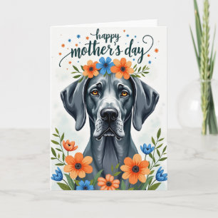 Cartão do Dia das Mães Floral Hound