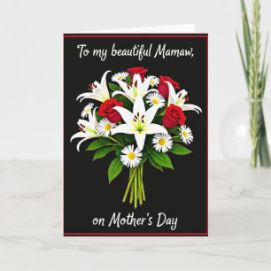 Cartão do Dia das Mães Floral Mamaw