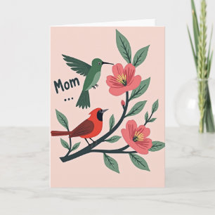 Cartão do Dia das Mães Floral para Mamãe