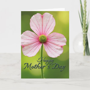 Cartão do Dia das Mães Floral Rosa Corado