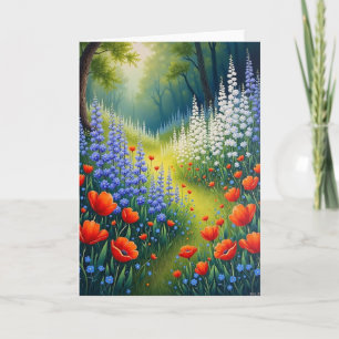Cartão do Dia das Mães Floresta Ensolarada