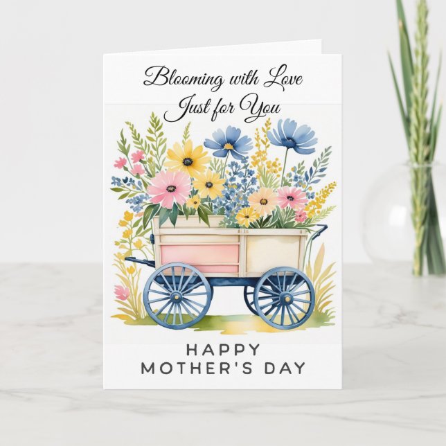 Cartão do Dia das Mães Florindo com Amor (Frente)