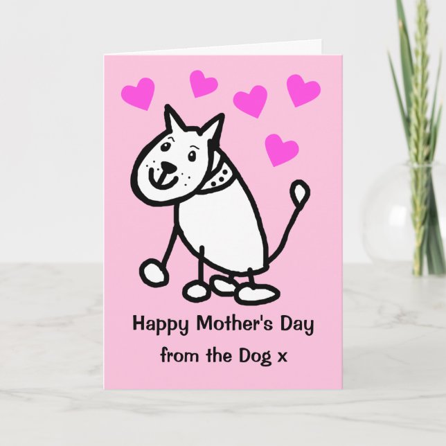 Cartão do Dia das Mães Fofo do Cachorro (Frente)