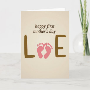 Cartão do Dia das Mães Footprint Love