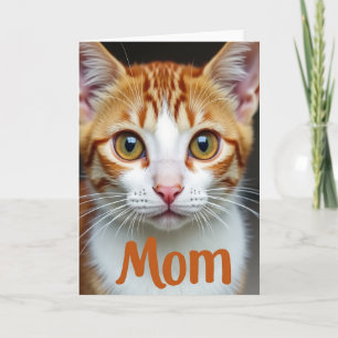 Cartão do Dia das Mães Gata Gengibre