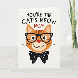 Cartão do Dia das Mães Gatos Laranja Baunilha