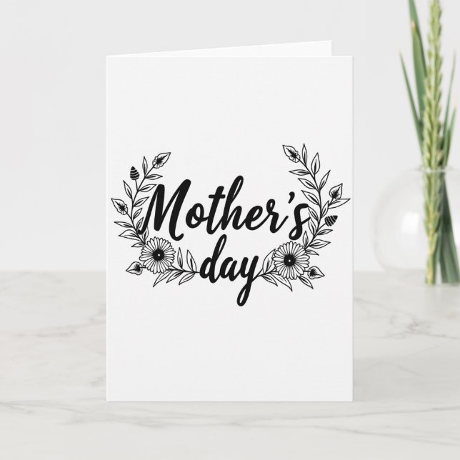 Cartão do Dia das Mães Glitter Script (Frente)