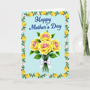Cartão do Dia das Mães Golden Blooms